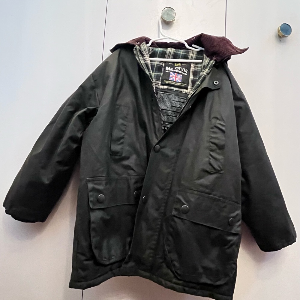 Mc Orvis waxed cotton jacket size 10 (140)